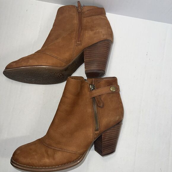 Gianni Bini Brown Suede Zip Up Ankle Booties, Size 8M - Picture 6 of 10